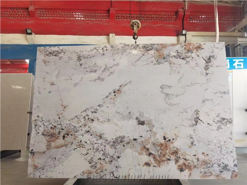 Artificial Marble White Calacatta Engineered Stone Slabs