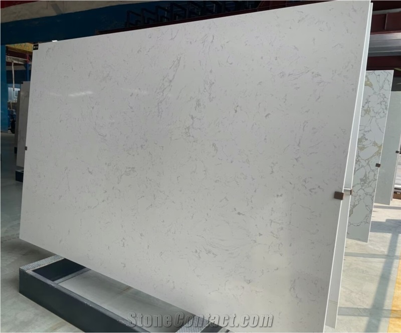 Artificial Marble White Calacatta Engineered Stone Slabs