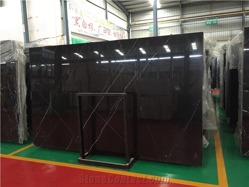 Best Price Nero Marquina Slabs Marble Tiles