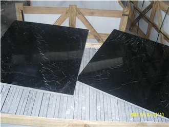 Best Price Nero Marquina Slabs Marble Tiles
