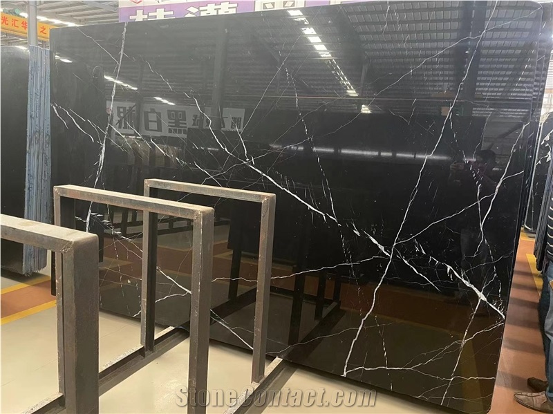 Best Price Nero Marquina Slabs Marble Tiles