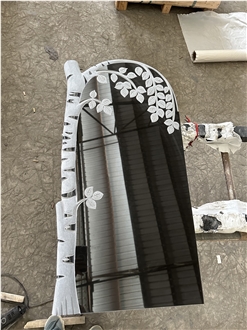 Russian Style Headstone Mongolia Black Granite Russian Style Headstone Mongolia Black Granite
