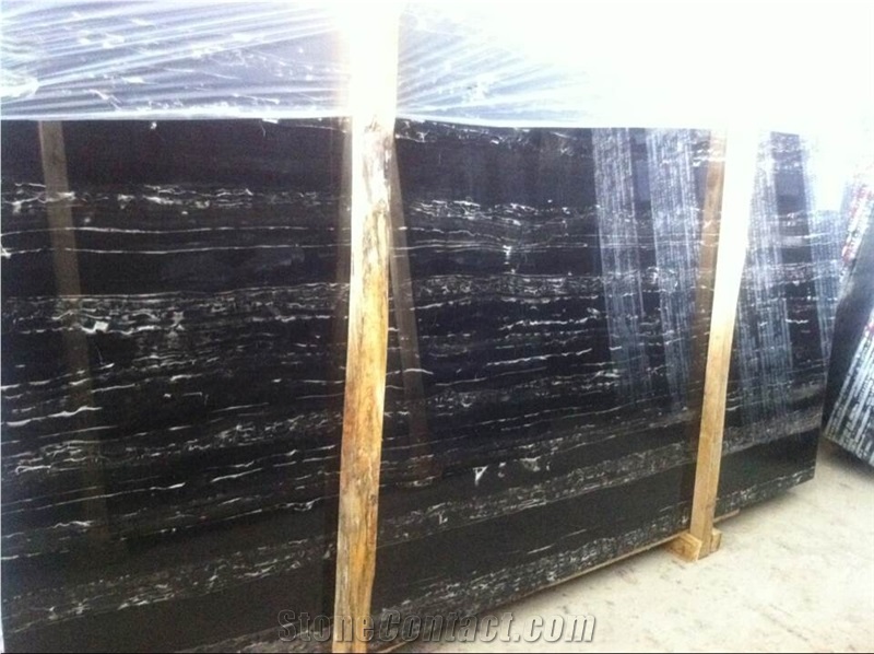 Sliver Dragon Marble, China Nero Portoro Marble Slabs