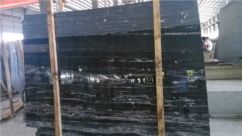 Sliver Dragon Marble, China Nero Portoro Marble Slabs