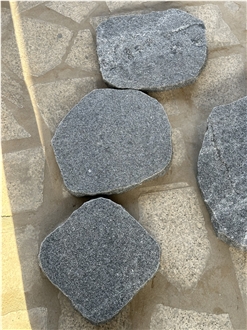 Gray Granite-Round Steppers Garden Stepping Pavement