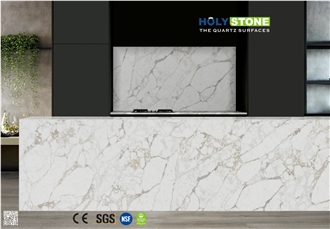 Calacatta Aureate Quartz Kitchen Countertops