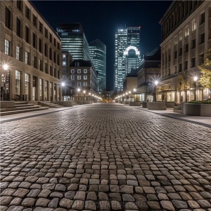 Gray Granite Cobblestone
