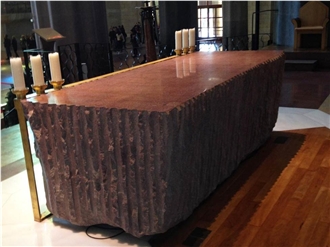 Red Yazd Porphyry Blocks