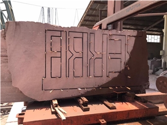 Red Yazd Porphyry Blocks