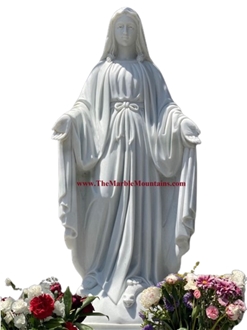 Viet Nam Marble Statue Of Mother Mary - Tu Hung Stone Arts