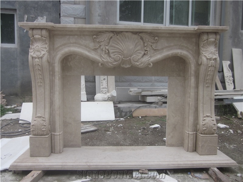 2024 Year NEW Design White Marble Modern Fireplace