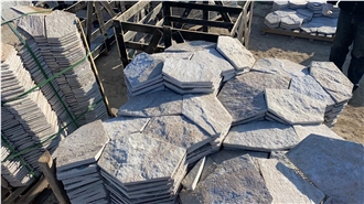 Golden Wooden Slate Irregular Flagstone Culture Stone