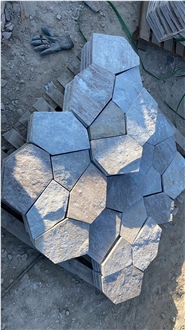 Golden Wooden Slate Irregular Flagstone Culture Stone