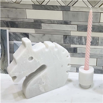 Home Decor  Desktop Accessory Letter Marble Bookend