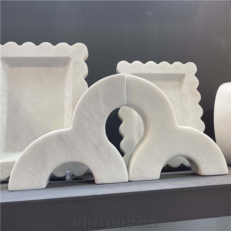 Home Decor  Desktop Accessory Letter Marble Bookend