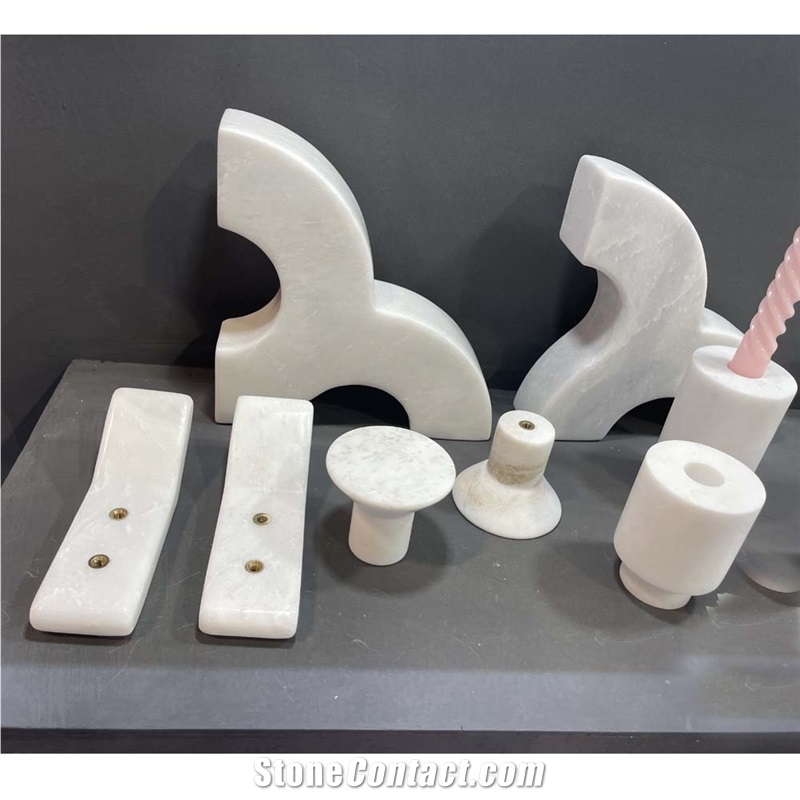 Home Decor  Desktop Accessory Letter Marble Bookend