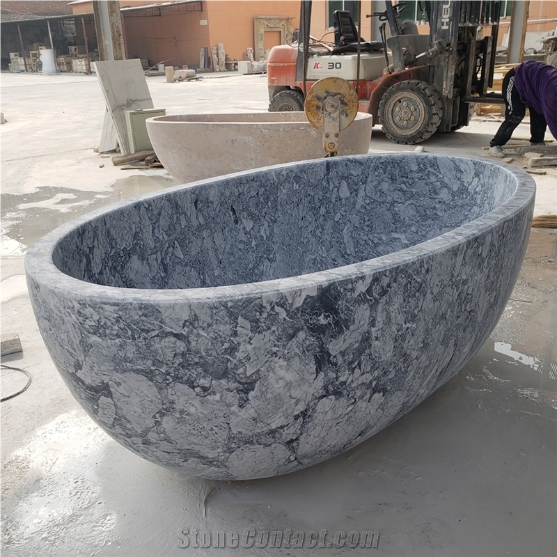 Luxury Carrara White Marble Classic Bathtubs