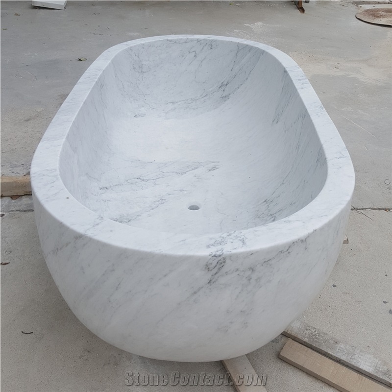 Luxury Carrara White Marble Classic Bathtubs