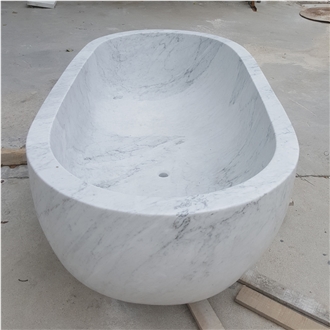 Luxury Carrara White Marble Classic Bathtubs