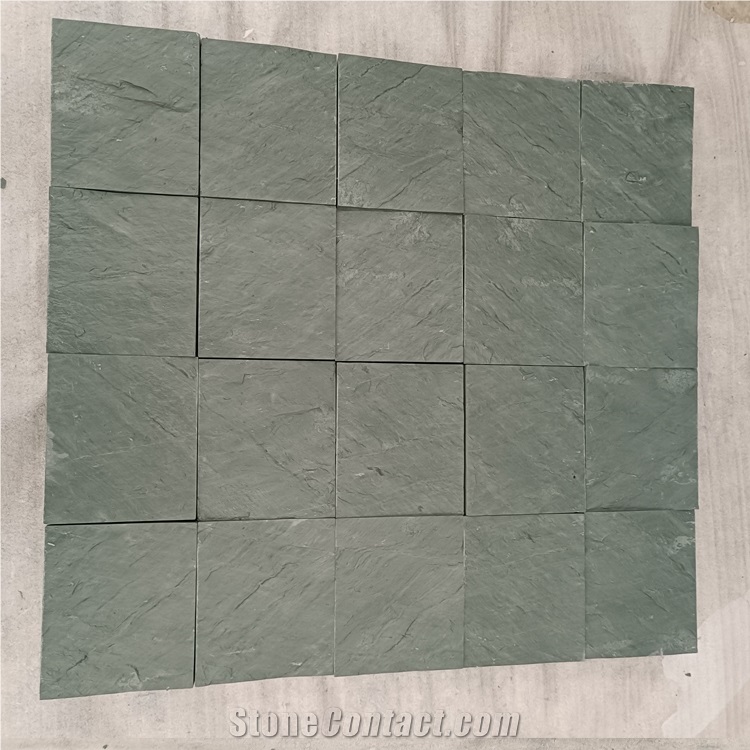 Wholesales Green Slate Stone Paver Stone In Square