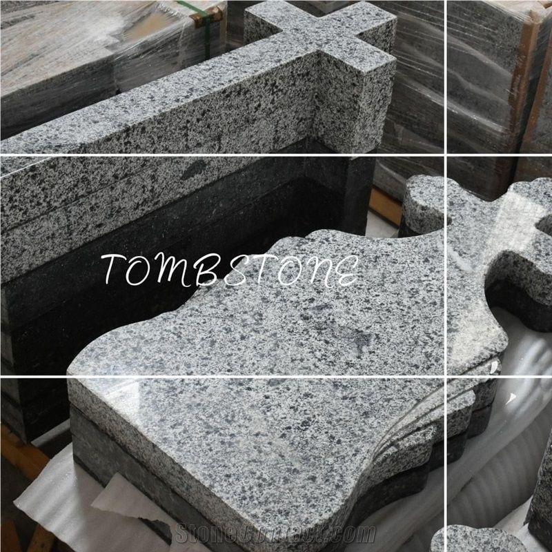 Aswan Black Granite Cross Tombstone