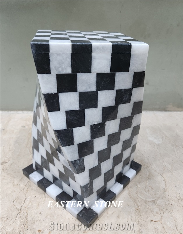 MOSAIC MARBLE ASH URN Funeral Urns, CREMATION URN