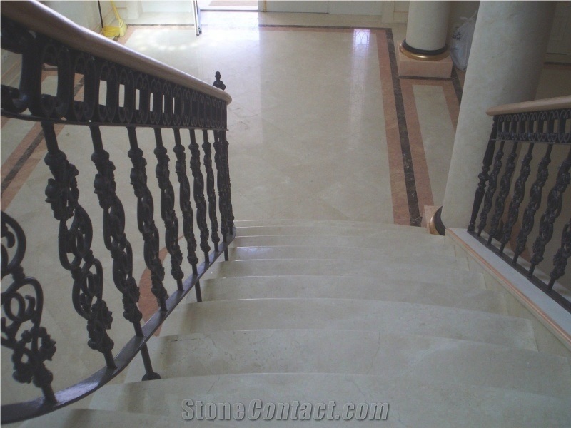 Moleanos Beige Limestone Stair Steps, Risers