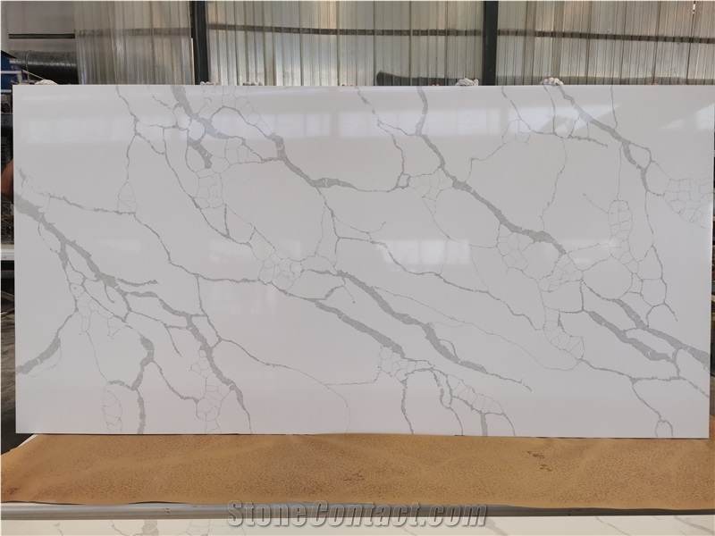 Calacatta White Floor Tiles Quartz Slabs