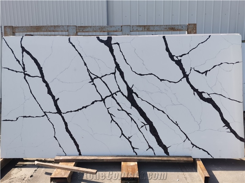 Calacatta White Floor Tiles Quartz Slabs