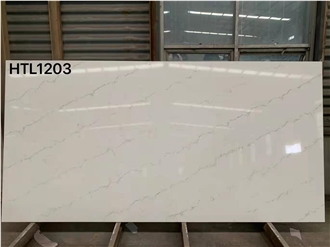 Calacatta White Supplier Quartz Slabs For Bathroom