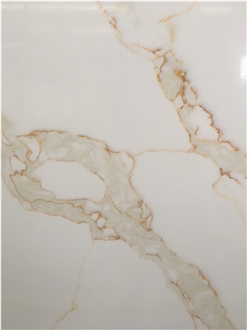 Calacatta White Supplier Quartz Slabs For Bathroom