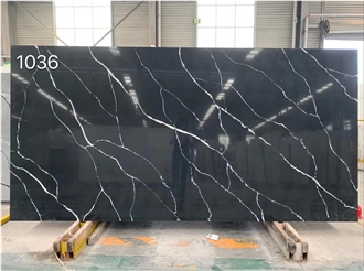 Good Quality Black Quartz Slabs Slabs