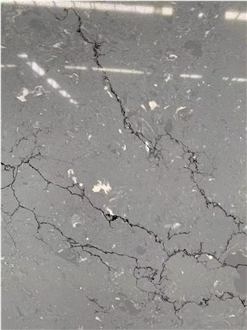 Hot-Sell Quartz Floor Walls With Grey Veins