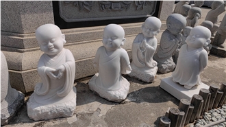 Stone Baby Buddha Monk Sculpture By Granite