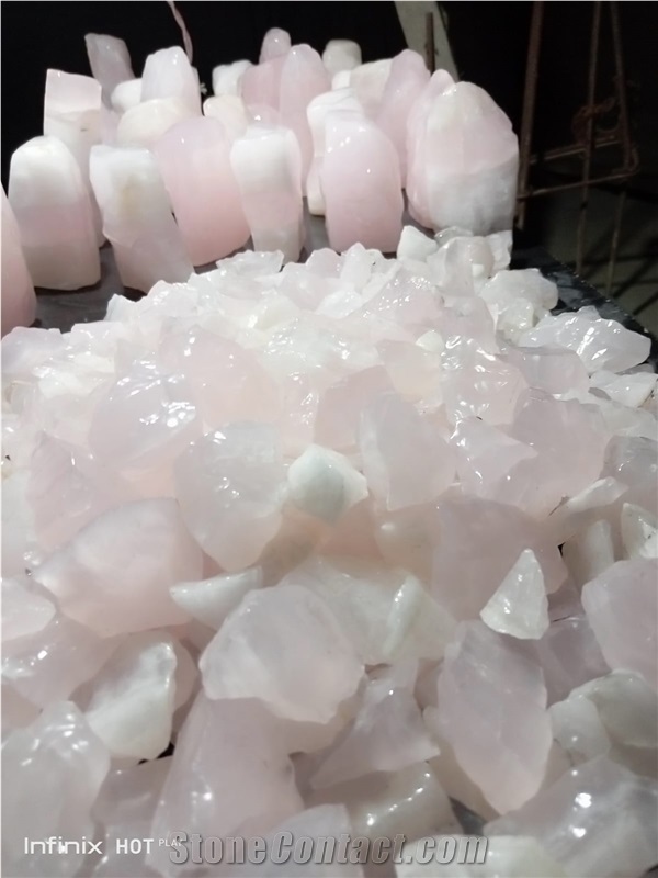 Pink Onyx Pebble Stone, Crushed Stone