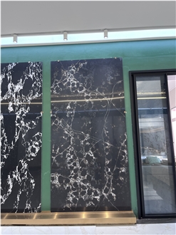 Pearl Lava Black Quartz Slabs