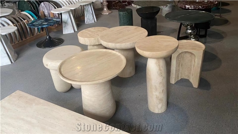 Living Room Travertine Coffee Table Natural Stone Design