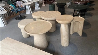 Living Room Travertine Coffee Table Natural Stone Design
