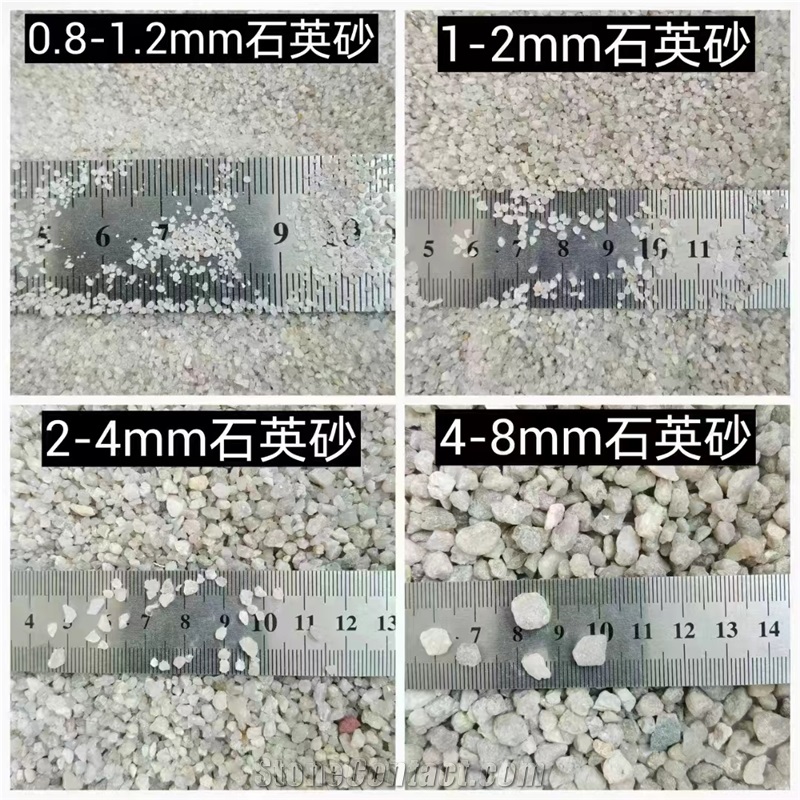 China White Crushed Quartzite Walkway Pebble Stone Pavers
