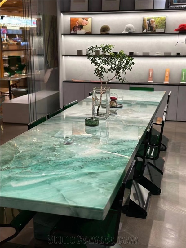 Luxury Polished Da Vinci Green Quartzite Slabs