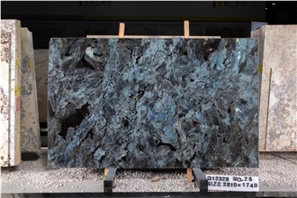 Luxury Stone Blue Emerald Labradorite Granite Slabs