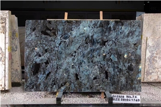 Luxury Stone Blue Emerald Labradorite Granite Slabs