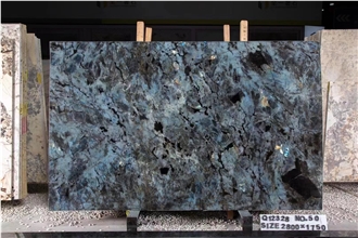 Luxury Stone Blue Emerald Labradorite Granite Slabs