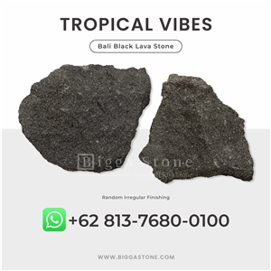 Black Lava Stone Floor Tiles Flagstone Walling