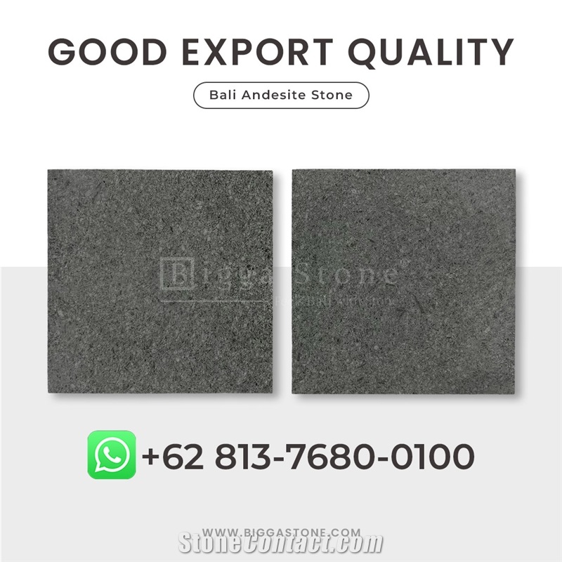 Gray Andesite Stone Tiles Indonesia Wall Flooring