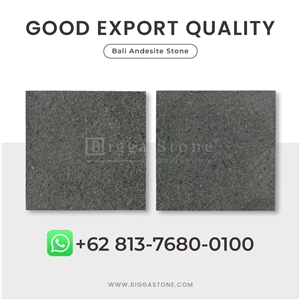 Gray Andesite Stone Tiles Indonesia Wall Flooring