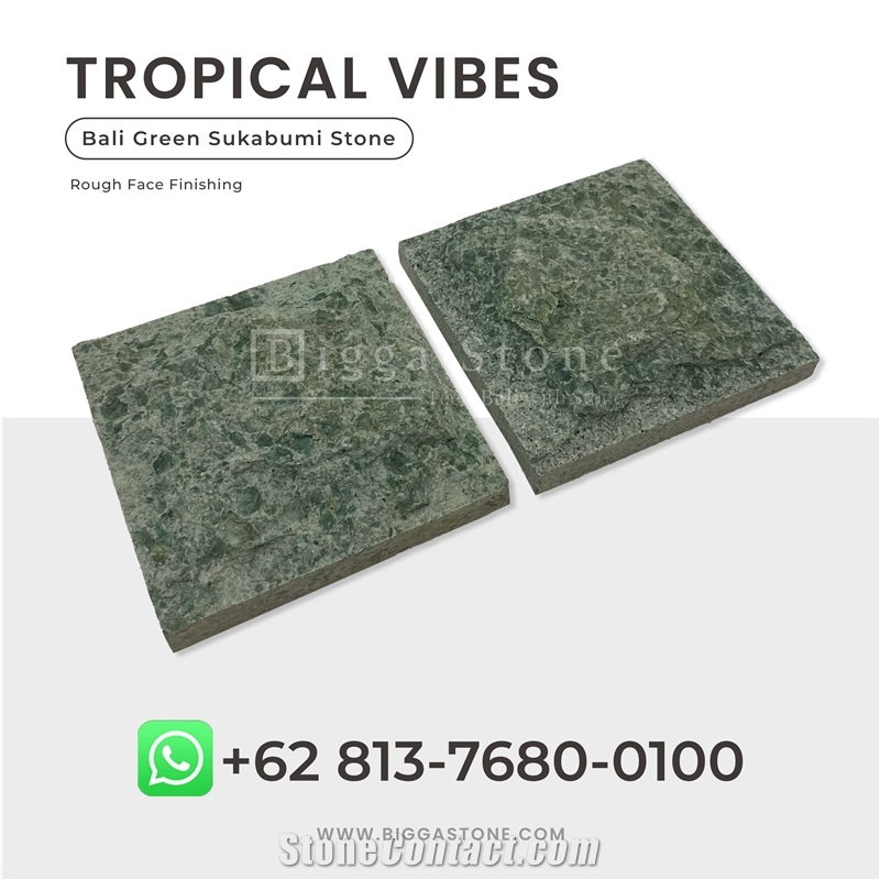 Green Sukabumi Stone Quartzite Mushroom Stone