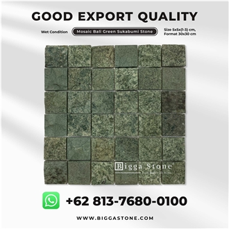 Mosaic Bali Green Natural Mosaic Tiles