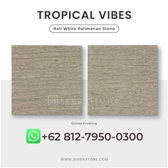 White Palimanan Bali Stone Facade