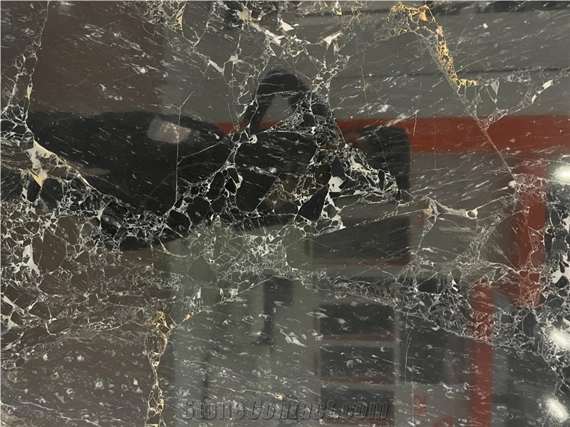 Orion Black Marble Slab